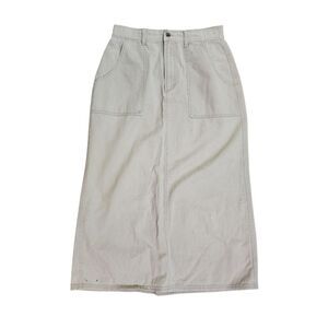 Cabela's Khaki Skirt Womens Size 8 Reg Long A Line Straight Pockets Tan Beige